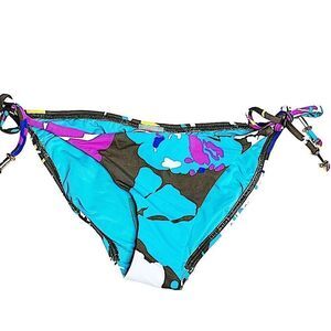 Echo Design Liquified Splatter String Bikini in Taupe NWT Size Small